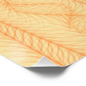 Poster Lignes orange sur arrière - plan jaune (Coin)