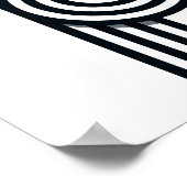 Poster Lignes parallèles Art Print - Ligne noire et blanc (Coin)