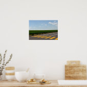 Poster Lignes peintes sur le paysage et la route (Cuisine)