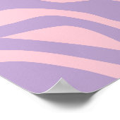 Poster Lignes Rétro Rose Et Violet (Coin)