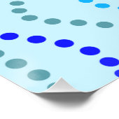 Poster Lignes verticales bleues (Coin)