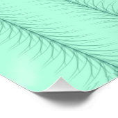 Poster Lignes verticales sur le motif vert menthe (Coin)