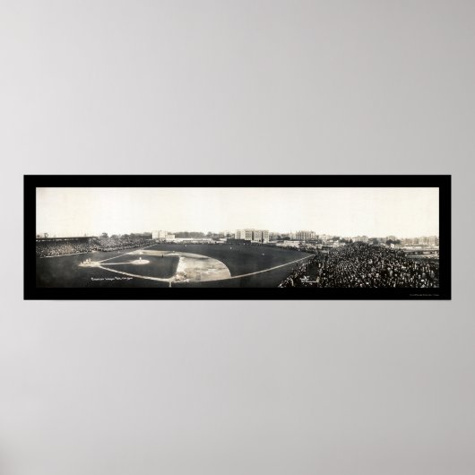 Poster Ligue américaine de baseball NY Photo 1910 (Devant)