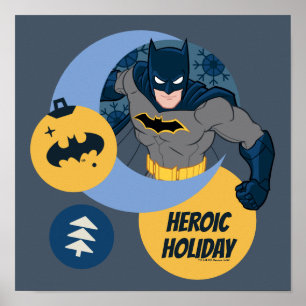 Poster Ligue de Justice Batman Holiday Bauble