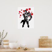 Poster Ligue de Justice | Cyborg Digital Noir Pop Art (Cuisine)
