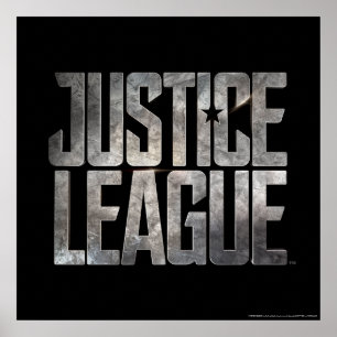 Poster Ligue de Justice Logo métallique de la Ligue de