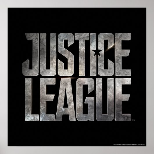 Poster Ligue de Justice | Logo métallique de la Ligue de  (Devant)