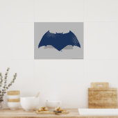 Poster Ligue de Justice | Symbole Batman de brosse et dem (Cuisine)