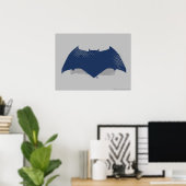 Poster Ligue de Justice | Symbole Batman de brosse et dem (Bureau à domicile)
