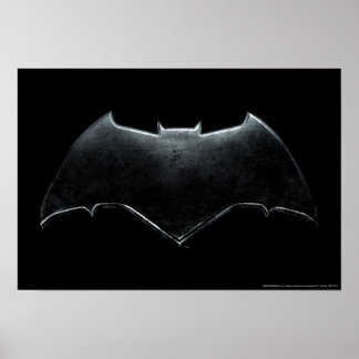 Poster Ligue de Justice | Symbole de batman métallique