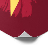 Poster Ligue de Justice | Symbole Flash brosse et demi-to (Coin)