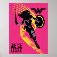 Ligue de Justice | Wonder Woman Icon Silhouette