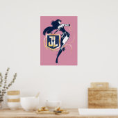 Poster Ligue de Justice | Wonder Woman & JL Icon Pop Art (Cuisine)