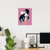 Poster Ligue de Justice | Wonder Woman Profil Pop Art (Bureau à domicile)