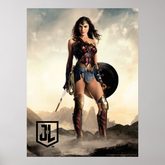 Poster Ligue de Justice | Wonder Woman Sur Le Champ De Ba (Devant)