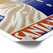 Poster Ligure père Noël Margherita avec marguerites (Coin)