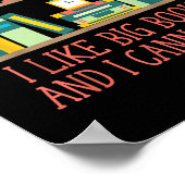 Poster Like Big Books And I Cannot Lie Funny Bookworm Hum (Coin)