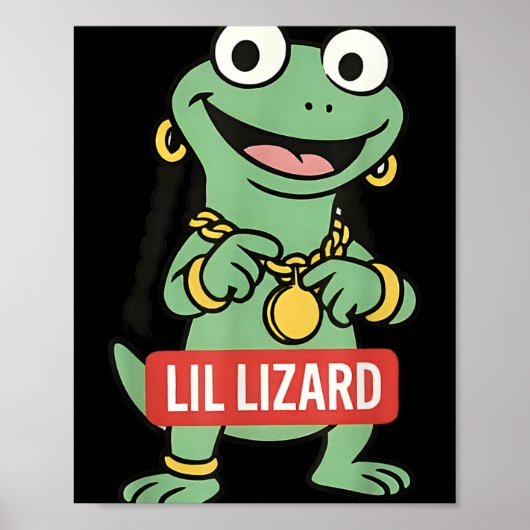 Poster Lil Lizard Funny Lizard Trending Meme (Devant)