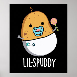 Poster Lil-spuddy Drôle de Pun de Pomme de Terre Fond Som