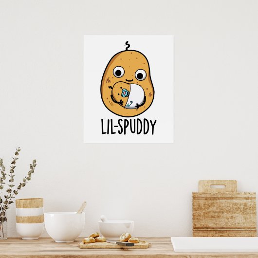 Poster Lil Spuddy Funny Potato Pun (Cuisine)