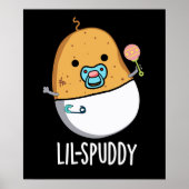 Poster Lil-spuddy Funny Potato Pun Dark BG (Devant)