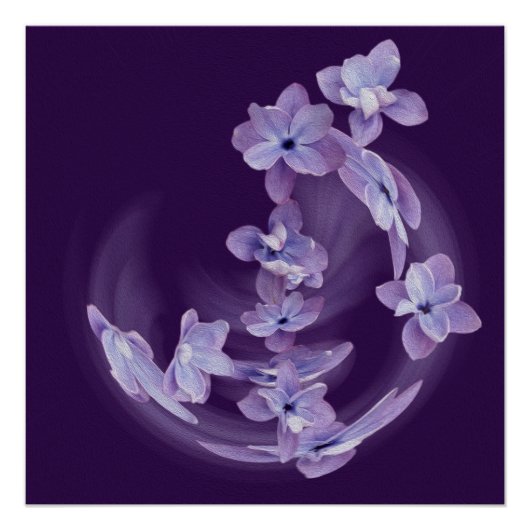 Poster Lilac en cercle (Devant)