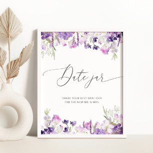 Poster Lilac fleur sauvage date les idées de nuit. Date j