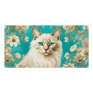 Poster Lilac Lynx Point Siamese Portrait Art