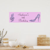 Poster Lilac Music Note et Stiletto 18e anniversaire (Cuisine)
