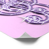 Poster Lilac Music Note et Stiletto 80e anniversaire (Coin)