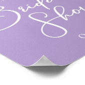 Poster Lilac Purple Bridal Shower Customized Welcome (Coin)