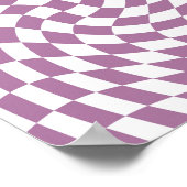 Poster Lilac Purple Mariage Collection Vérifier À damiers (Coin)