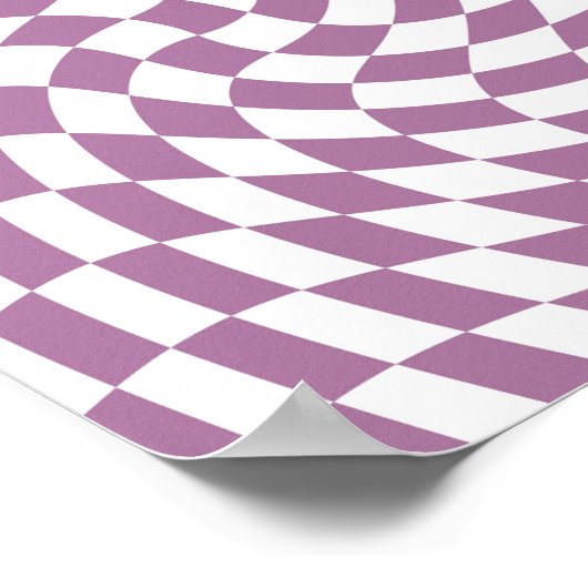Poster Lilac Purple Mariage Collection Vérifier À damiers (Coin)