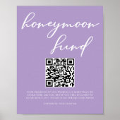 Poster Lilac Purple Mariage Honple Fund Code QR (Devant)