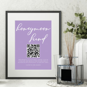 Poster Lilac Purple Mariage Honple Fund Code QR