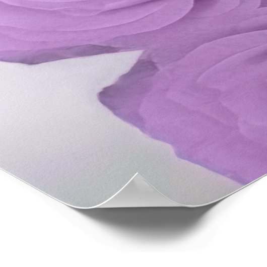 Poster Lilac Purple Rose 20 Table Mariage Carte de siège (Coin)