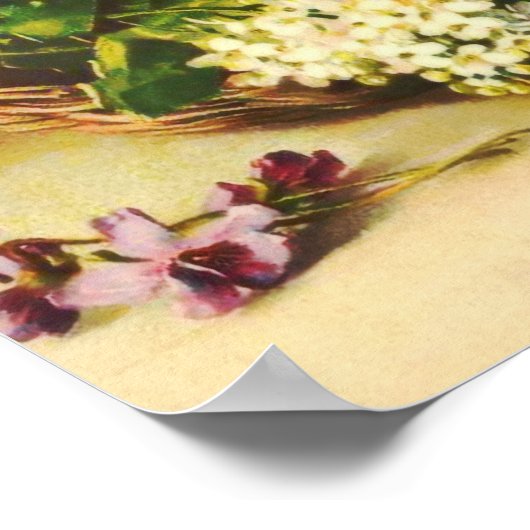 Poster Lilacs dans un panier par Catherine Klein Imprimer (Coin)