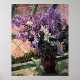 Poster Lilacs dans une fenêtre