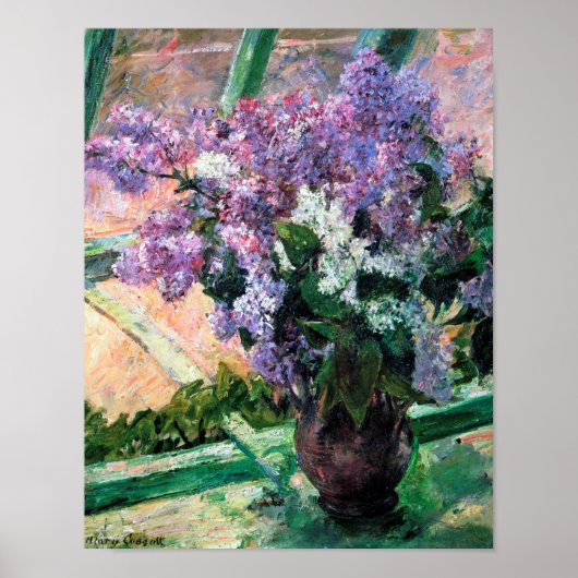 Poster Lilacs dans une fenêtre, Mary Cassatt (Devant)