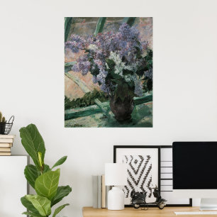 Poster Lilacs dans une fenêtre par Mary Cassatt, Art Vint
