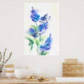 Poster Lilacs d'aquarelle Abstraite (Cuisine)