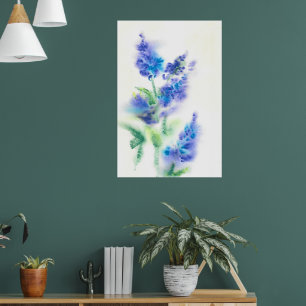 Poster Lilacs d'aquarelle Abstraite
