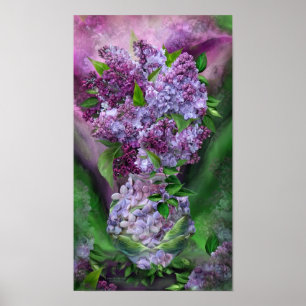 Poster Lilas dans l'affiche/copie lilas de beaux-arts de