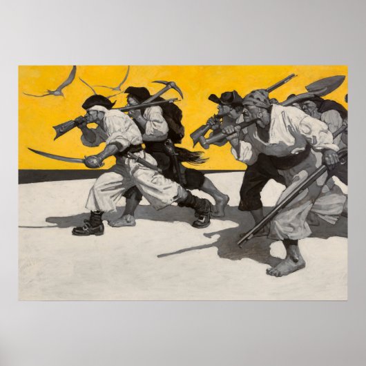 Poster L'île au trésor par Newell Convers Wyeth (Devant)