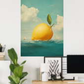 Poster L'île aux citrons dans les eaux de rêve (Bureau à domicile)
