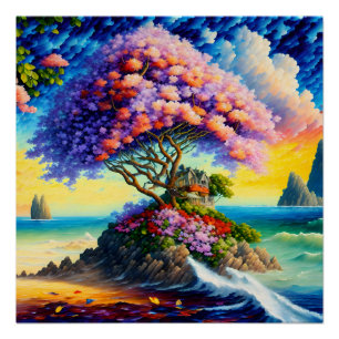 Poster L'île cachée dans l'océan