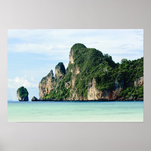 Poster l'île de Ko Phi Phi sur la mer d'Andaman, Krabi (Devant)