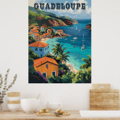 Poster L'île de l'aquarelle de la Guadeloupe Serene (Cuisine)