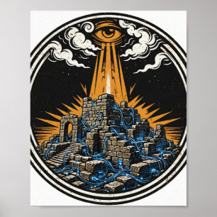 Poster L'île de l'impression de témoin — Art d'emblème de