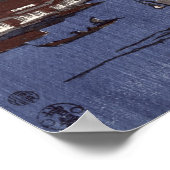 Poster L'île de Tsukudajima et le district de Fukagawa (Coin)